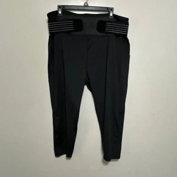 Tommie Copper Women's Capris 4XL Black Compression Back Support Belt Activewear - Picture 2 of 13